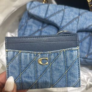 Denim card holder